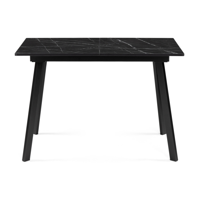 Деревянный стол Агни 110(140)х68х76 файерстоун / черный матовый