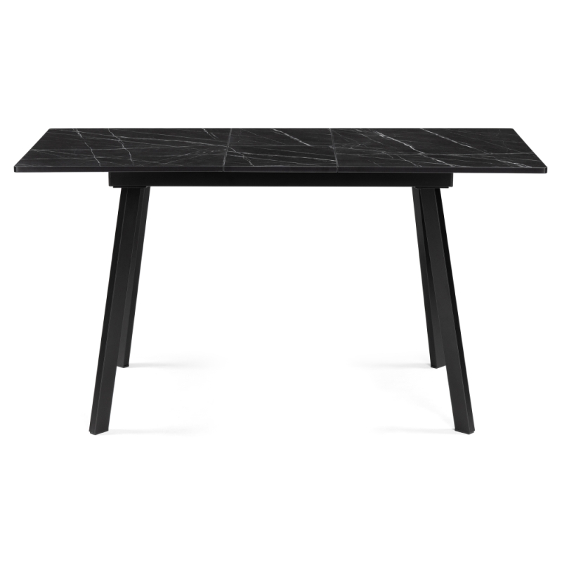 Деревянный стол Агни 110(140)х68х76 файерстоун / черный матовый