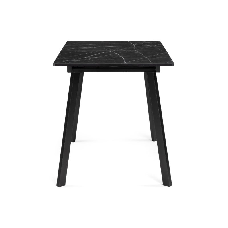 Деревянный стол Агни 110(140)х68х76 файерстоун / черный матовый