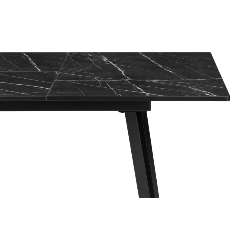 Деревянный стол Агни 110(140)х68х76 файерстоун / черный матовый