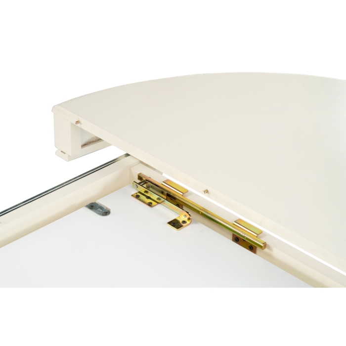 Деревянный стол Альфред 110(160)х110х80 слоновая кость