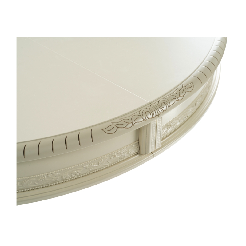 Деревянный стол Альфред 110(160)х110х80 слоновая кость