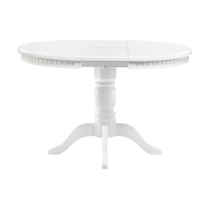 Деревянный стол Долерит 90(120)х90х76 белый / белый