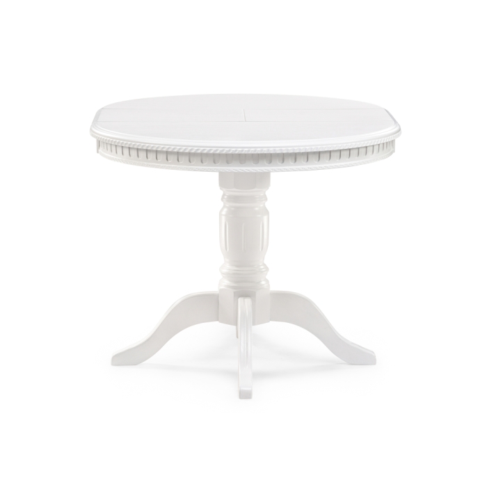 Деревянный стол Долерит 90(120)х90х76 белый / белый