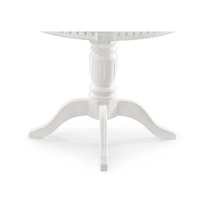 Деревянный стол Долерит 90(120)х90х76 белый / белый