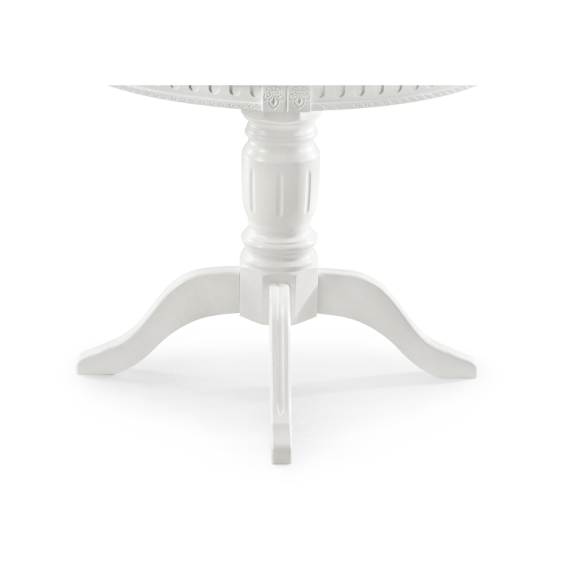 Деревянный стол Долерит 90(120)х90х76 белый / белый