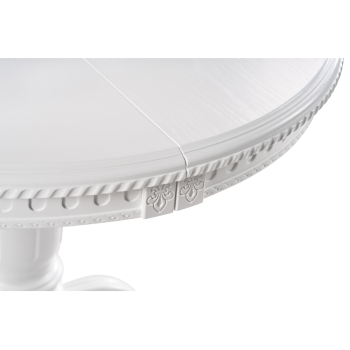 Деревянный стол Долерит 90(120)х90х76 белый / белый