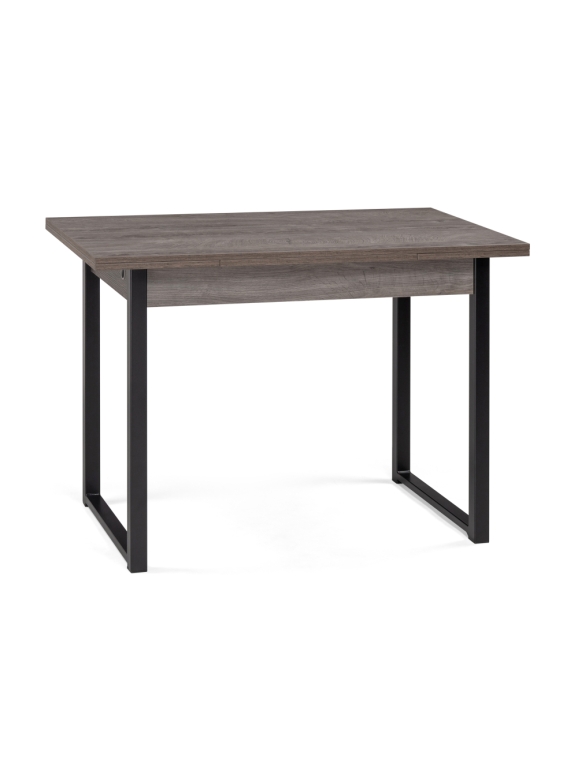 Деревянный стол Форли 110(170)х67х77 рошелье / черный матовый