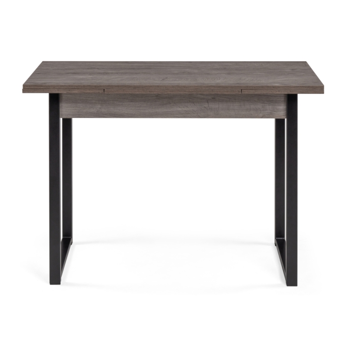 Деревянный стол Форли 110(170)х67х77 рошелье / черный матовый