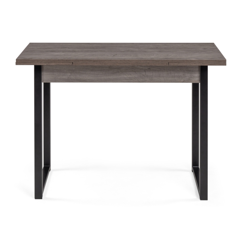 Деревянный стол Форли 110(170)х67х77 рошелье / черный матовый