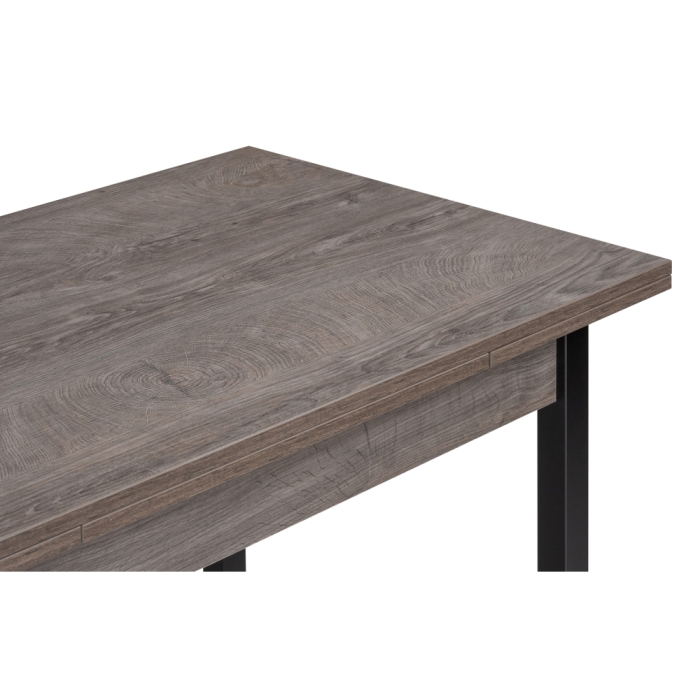 Деревянный стол Форли 110(170)х67х77 рошелье / черный матовый