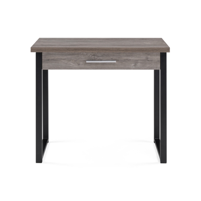 Деревянный стол Ибби 90(128)х64х77 рошелье / черный матовый