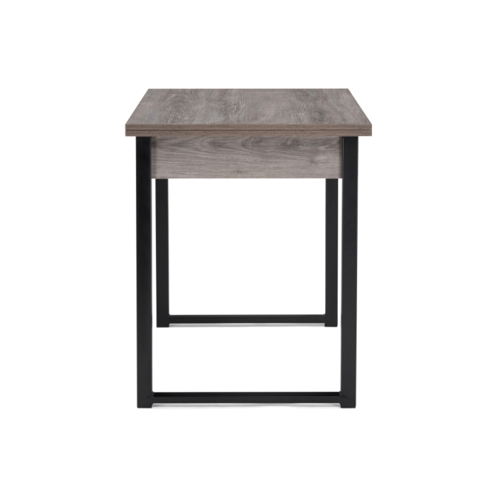 Деревянный стол Ибби 90(128)х64х77 рошелье / черный матовый