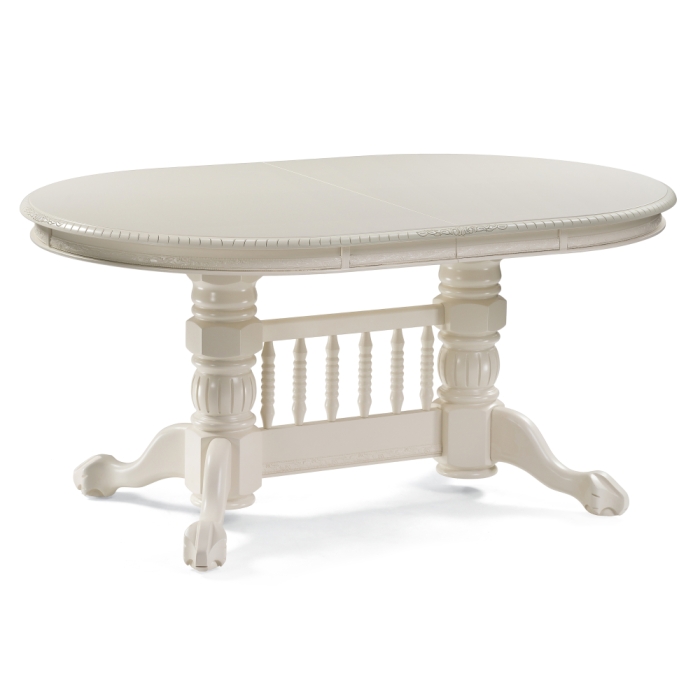 Деревянный стол Кантри 160(200-240)х107х78 слоновая кость