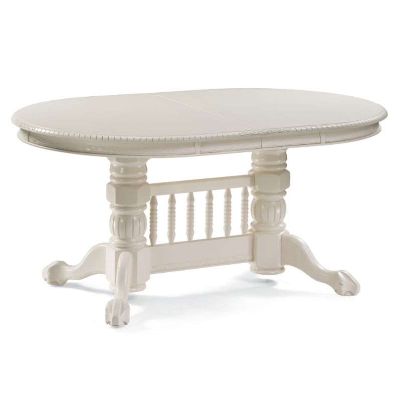 Деревянный стол Кантри 160(200-240)х107х78 слоновая кость