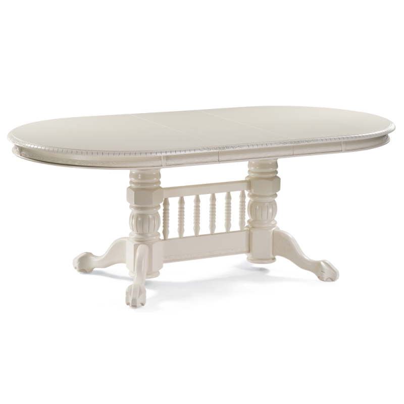 Деревянный стол Кантри 160(200-240)х107х78 слоновая кость