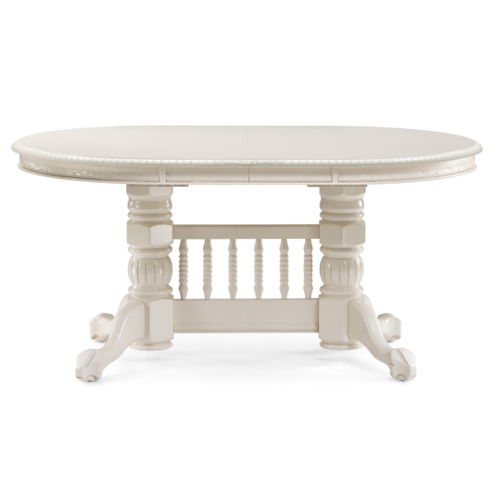 Деревянный стол Кантри 160(200-240)х107х78 слоновая кость