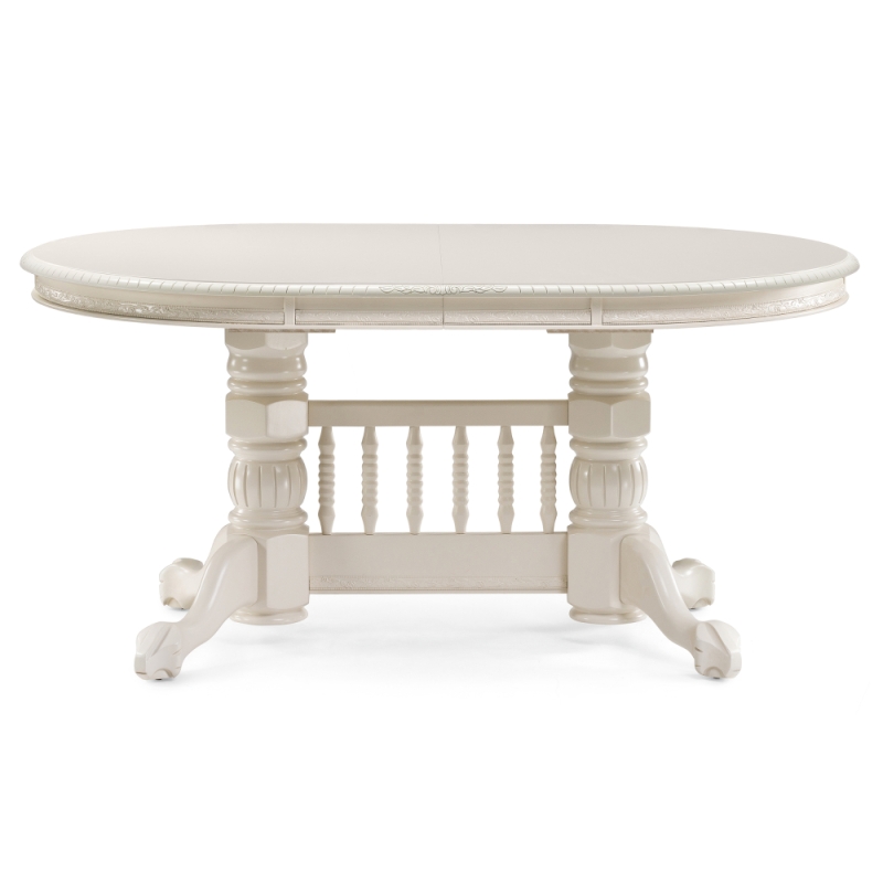 Деревянный стол Кантри 160(200-240)х107х78 слоновая кость