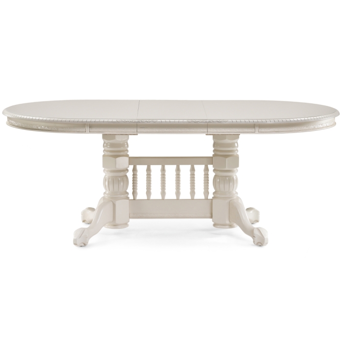 Деревянный стол Кантри 160(200-240)х107х78 слоновая кость