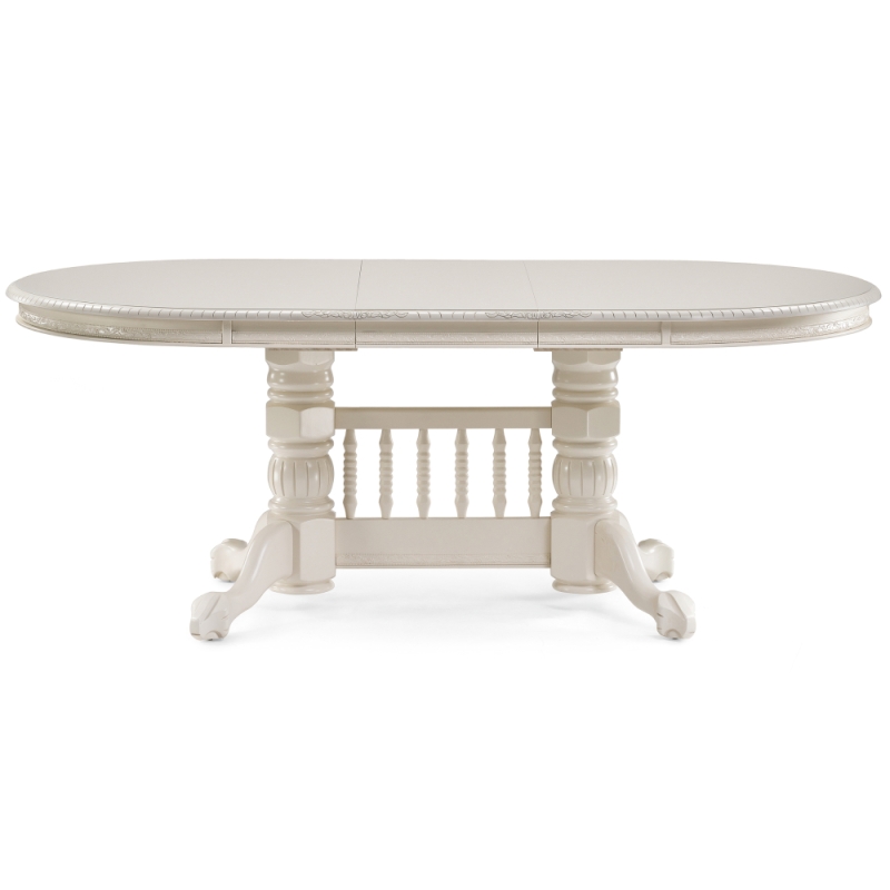 Деревянный стол Кантри 160(200-240)х107х78 слоновая кость