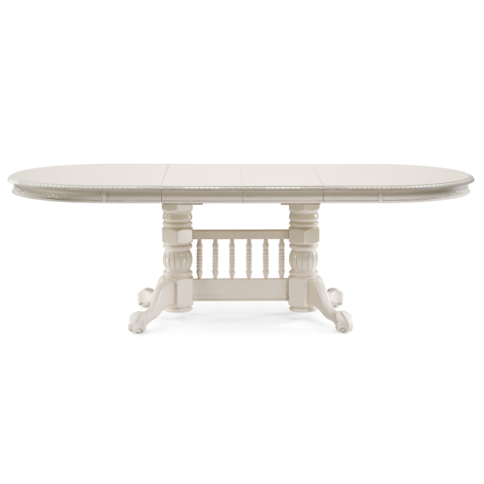 Деревянный стол Кантри 160(200-240)х107х78 слоновая кость