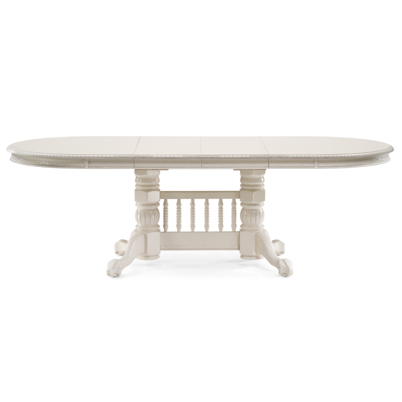 Деревянный стол Кантри 160(200-240)х107х78 слоновая кость