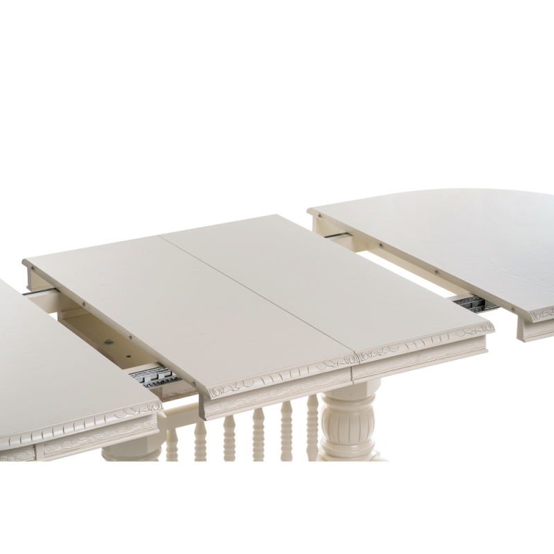 Деревянный стол Кантри 160(200-240)х107х78 слоновая кость