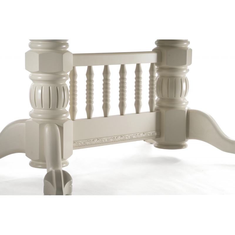 Деревянный стол Кантри 160(200-240)х107х78 слоновая кость