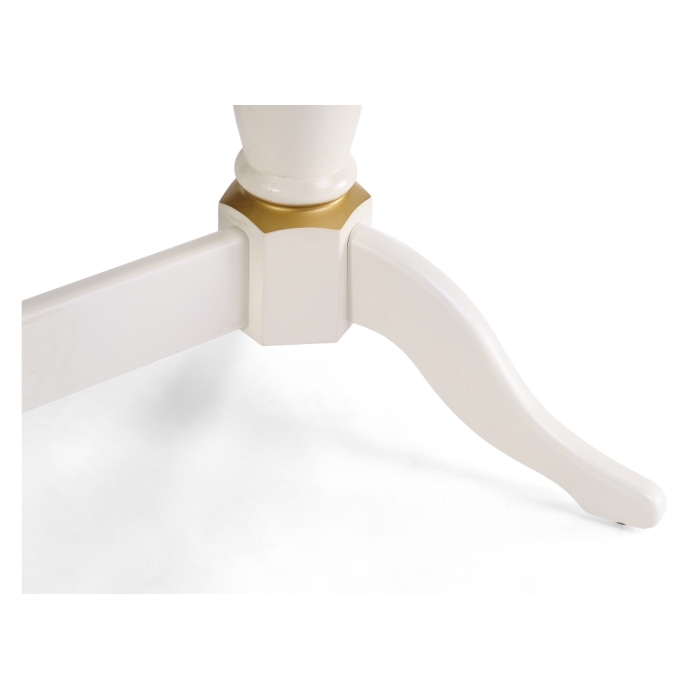 Деревянный стол Кантри 120(160)х80х75 слоновая кость с золотой патиной