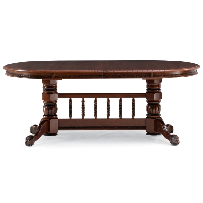 Деревянный стол Кантри 200(280)х107х79 орех / коричневая патина