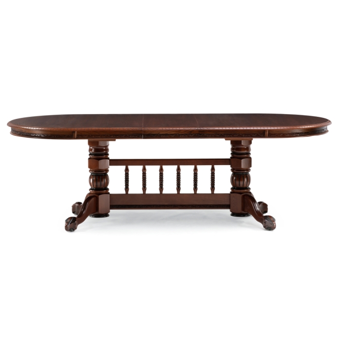 Деревянный стол Кантри 200(280)х107х79 орех / коричневая патина