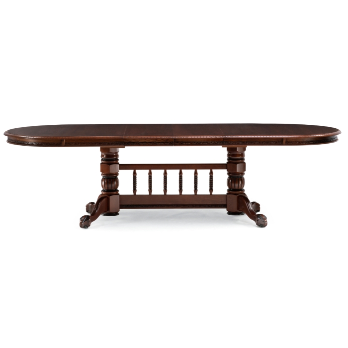 Деревянный стол Кантри 200(280)х107х79 орех / коричневая патина