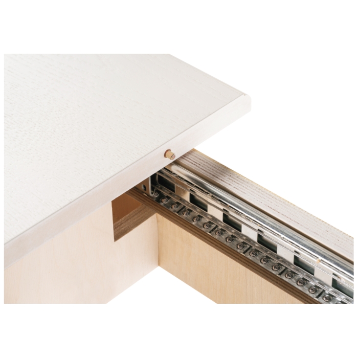 Деревянный стол Морнит 220(320)х110 слоновая кость / золото