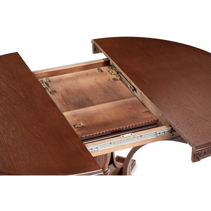 Деревянный стол Нозеан 120(160)х120х76 орех миланский