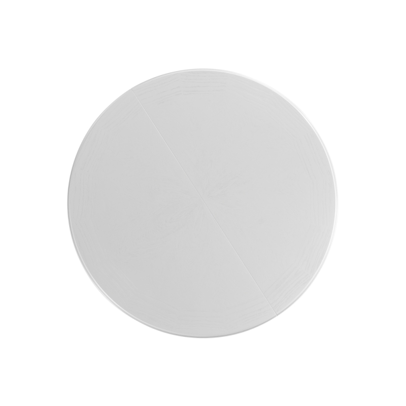 Деревянный стол Нозеан 120(160)х120х76 серебро / белый