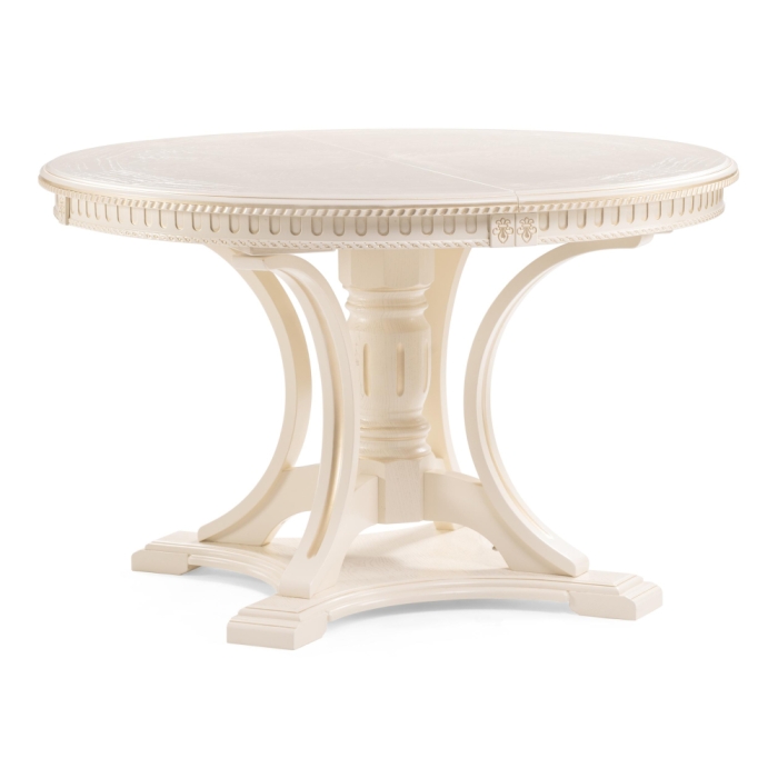 Деревянный стол Нозеан 120(160)х120х76 золото / бежевый