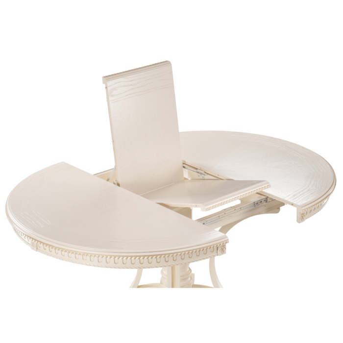 Деревянный стол Нозеан 120(160)х120х76 золото / бежевый