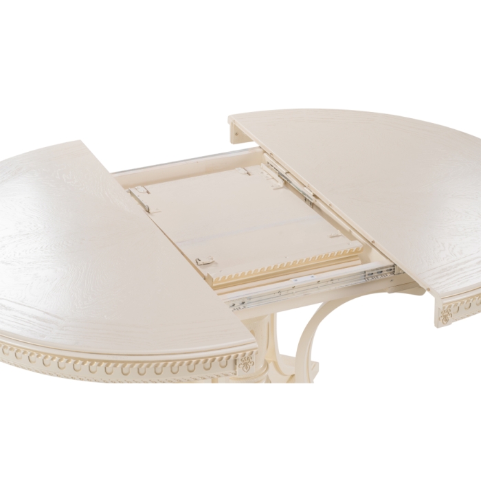 Деревянный стол Нозеан 120(160)х120х76 золото / бежевый