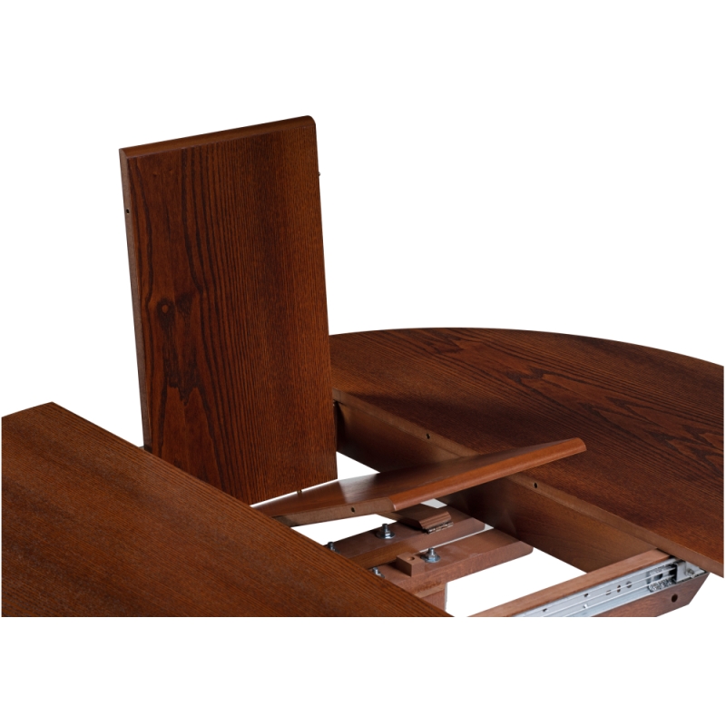 Деревянный стол Павия 100(130)х100х79 орех / коричневая патина