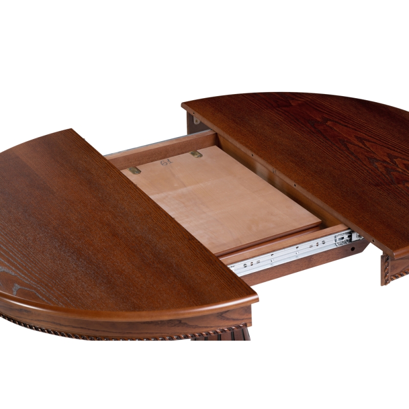 Деревянный стол Павия 100(130)х100х79 орех / коричневая патина