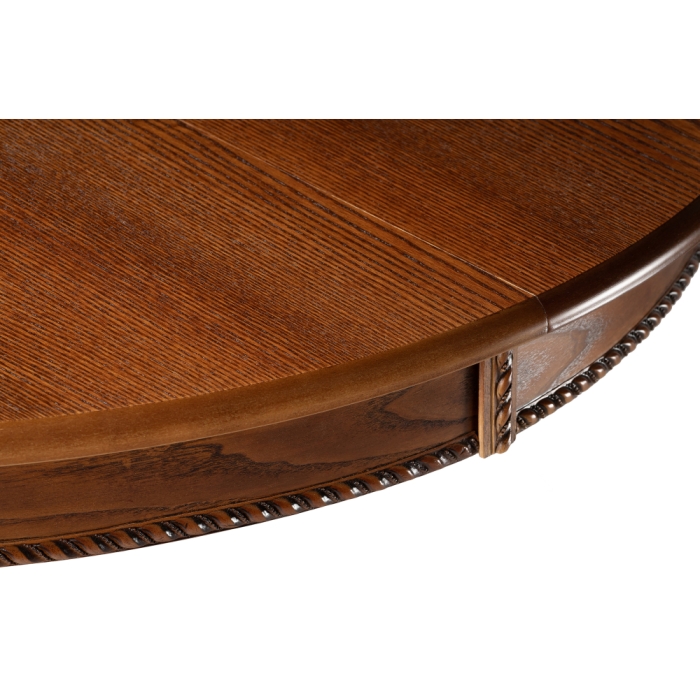 Деревянный стол Павия 100(130)х100х79 орех / коричневая патина