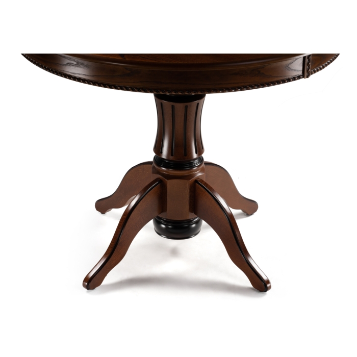 Деревянный стол Павия 100(130)х100х79 орех / коричневая патина