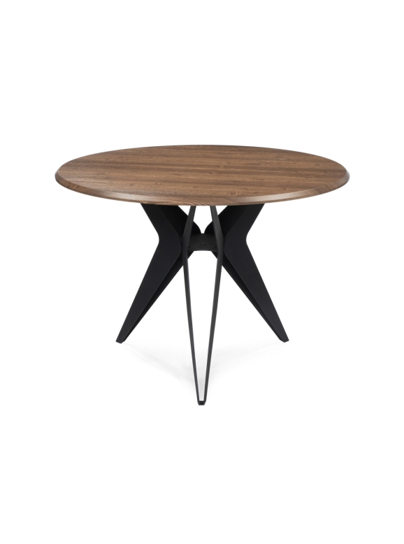 Деревянный стол Рикла 100х76 орех кантри / черный