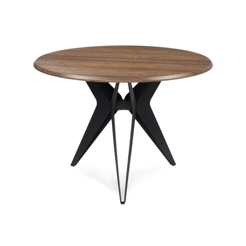 Деревянный стол Рикла 100х76 орех кантри / черный