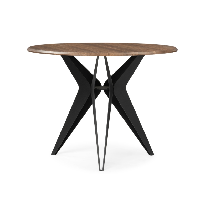 Деревянный стол Рикла 100х76 орех кантри / черный