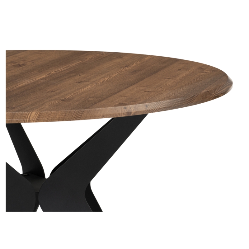 Деревянный стол Рикла 100х76 орех кантри / черный