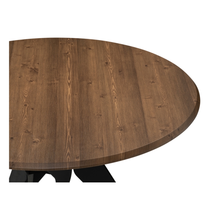 Деревянный стол Рикла 100х76 орех кантри / черный