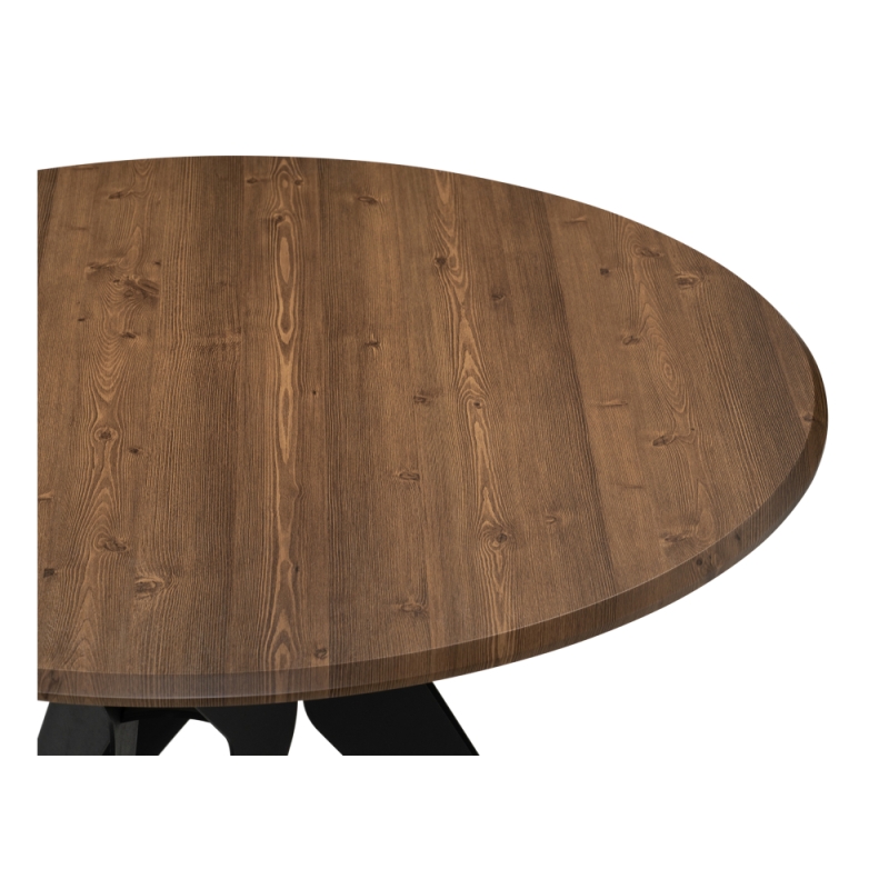 Деревянный стол Рикла 100х76 орех кантри / черный