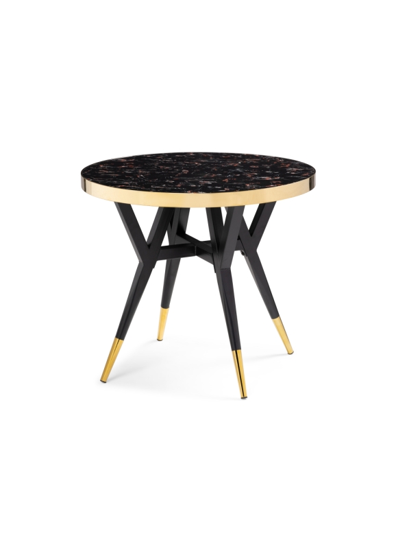 Стол Selina 80х72 black / gold