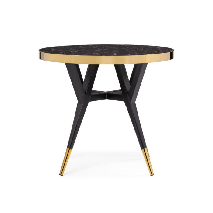 Стол Selina 80х72 black / gold